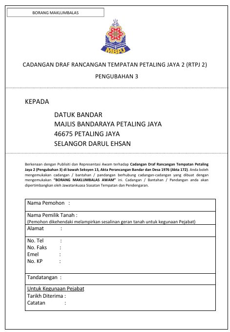 Borang Section 13 Page 1 - Personal Details